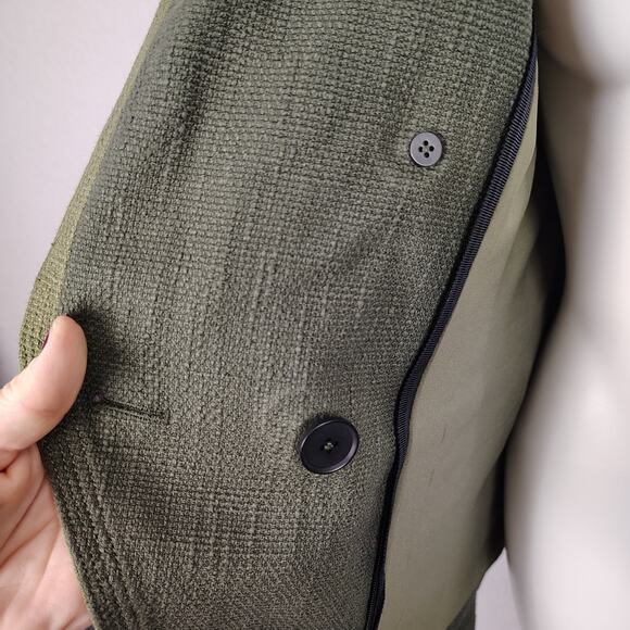 Veronica Beard Edison Dickey Jacket Olive Green Double Breasted Size 8 - Picture 13 of 16